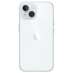 Чехол силиконовый для Apple iPhone 15 плотный (Прозрачный)