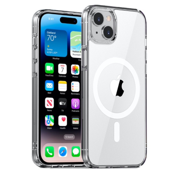 Чехол Gurdini Alba Series with MagSafe для iPhone 15 (Прозрачный)