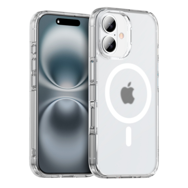 Чехол Gurdini Alba Series with MagSafe для iPhone 16 (Белый матовый)